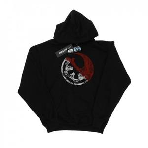 Star Wars heren Rogue One roestige emblemen hoodie L zwart
