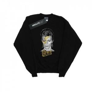 David Bowie Heren Aladdin Sane Gold Bolt Sweatshirt L zwart
