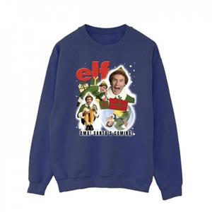 Elf Mens Buddy Collage-sweatshirt M marineblauwe kleur