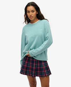 Superdry Vrouwen Oversized Klassiek Essential Sweatshirt Blauw
