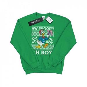 Disney Heren Donald Duck Kerst Fair Isle Sweatshirt L bosgroene kleur