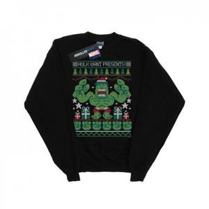 Marvel Heren Hulk Want Presents Fair Isle-sweatshirt L zwart