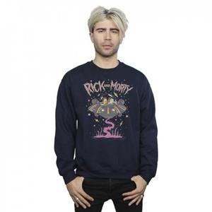 Rick And Morty Rick en Morty heren roze ruimteschip sweatshirt L marineblauwe kleur