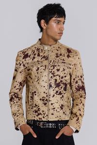 Jaded Man Cowhide Real Leather Piston Jacket