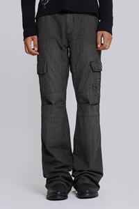 Jaded Man Kita Bootcut Pinstripe Cargo Pants