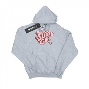 DC Comics meisjes Supergirl retro-logo hoodie 9-11 Years wit