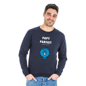 Monsieur Madame Herensweater - PAPY PARFAIT XS marineblauwe kleur