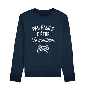 Enkr Herensweatshirt - NIET GEMAKKELIJK OM DE BESTE TE ZIJN XS marineblauwe kleur