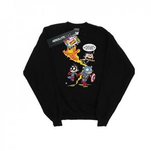 Marvel Comics Avengers Invaders cartoon-sweatshirt voor heren L wit