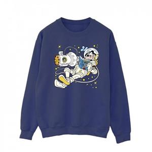 Disney Goofy Reading In Space-sweatshirt voor heren L marineblauwe kleur