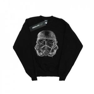 Star Wars Heren Stormtrooper Scribble Helm Sweatshirt L zwart