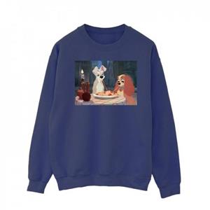 Disney Heren Lady en de Vagebond Spaghetti Foto Sweatshirt L wit