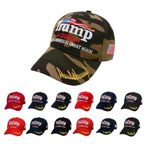 Wangmingyuan Mesh Baseball Hat 2024 Keep America Great Geborduurde Letter Trump Hat Verontruste lichtgewicht verstelbare Amerikaanse vlaghoed L