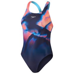 Speedo - Women's Placement Digital Powerback - Badpak, blauw
