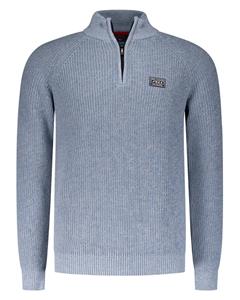 Sweater New Zealand Auckland NZA Half Zip Trui Drake Lichtblauw
