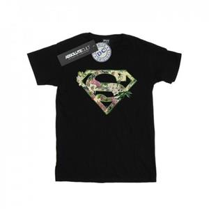 DC Comics Supergirl katoenen T-shirt met bloemenschild voor meisjes 9-11 Years wit