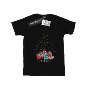 Friends Vrienden meisjes kerstboomlichten katoenen T-shirt 12-13 zwart