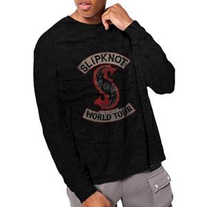 Slipknot unisex volwassen dip-dye T-shirt met lange mouwen L zwart