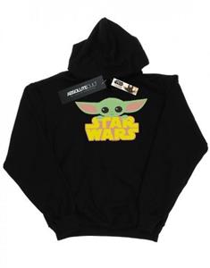 Star Wars Boys The Mandalorian The Child en logo-hoodie 9-11 Years wit