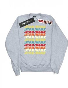 Star Wars jongens retro herhalend logo sweatshirt 9-11 Years wit