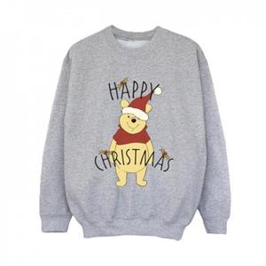 Disney jongens Winnie de Poeh Happy Christmas Holly Sweatshirt 9-11 Years wit