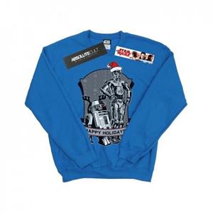 Star Wars Mens C-3PO And R2-D2 Christmas Holidays Sweatshirt L koningsblauwe kleur