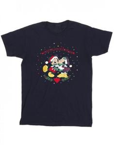 Disney jongens Mickey Mouse Mickey Minnie kerst T-shirt 5-6 Years wit