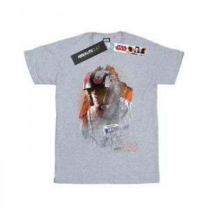 Star Wars jongens de laatste Jedi Poe Dameron geborsteld T-shirt 9-11 Years wit