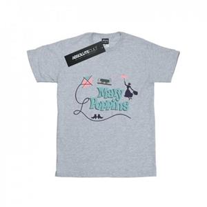 Disney jongens Mary Poppins logo T-shirt 12-13 wit