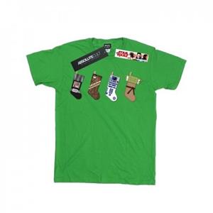 Star Wars Boys Christmas Stockings T-Shirt 5-6 Years wit