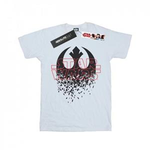 Star Wars Girls The Last Jedi Shattered Emblem katoenen T-shirt 9-11 Years wit