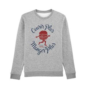 Enkr Herensweater - REN MEER OM MEER TE ETEN XS heide grijze kleur