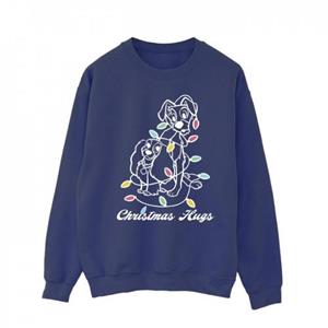 Disney Heren Lady en de Trump Christmas Hugs Sweatshirt L wit