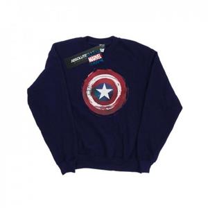Marvel Captain America Splatter Shield-sweatshirt voor heren L wit