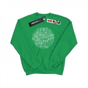 Star Wars Mens Christmas Death Star Sweatshirt L wit