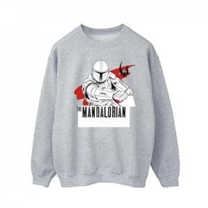 Star Wars Mens The Mandalorian Mando Shoots Sweatshirt M wit