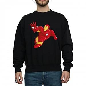 Iron Man heren eenvoudig katoenen sweatshirt L zwart