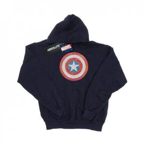 Marvel Boys Captain America Sketched Shield-hoodie 7-8 Years wit