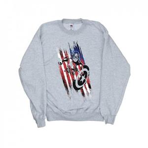 Marvel Boys Avengers Captain America Streaks-sweatshirt 9-11 Years wit