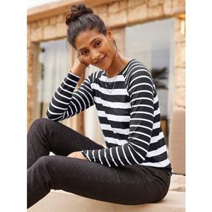 heine Shirt met ronde hals Gestreept shirt (1-delig)