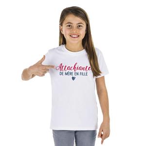 We are family Kindershirt BEVESTIGING VAN MOEDER AAN DOCHTER 2 ans wit