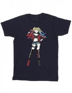 DC Comics Harley Quinn staande pose katoenen T-shirt voor meisjes 12-13 wit