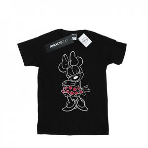 Disney meisjes Minnie Mouse omtrek polka dot katoenen T-shirt 12-13 zwart