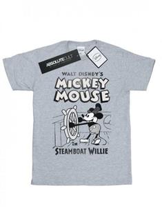 Disney jongens Mickey Mouse Steamboat Willie T-shirt 12-13 wit