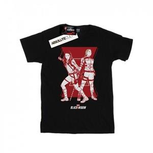 Marvel Boys Black Widow Movie Sisters silhouet T-shirt 9-11 Years wit