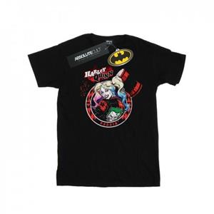 DC Comics jongens Harley Quinn Joker patch T-shirt 9-11 Years wit