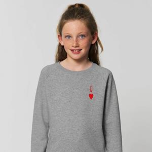 Le Roi du Tshirt KONINGIN Kindersweater 4 ans heide grijze kleur