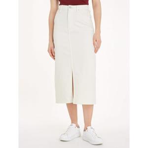 Tommy Hilfiger Kokerrok MIDI STRAIGHT SKIRT HW ECRU