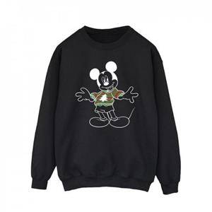 Disney Heren Mickey Mouse Kersttrui Sweatshirt L zwart