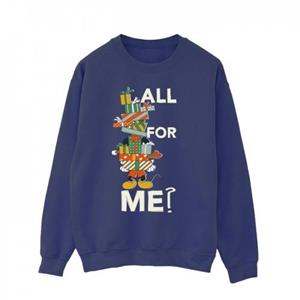 Disney Heren Mickey Mouse presenteert alles voor mij Sweatshirt L marineblauwe kleur